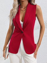 Load image into Gallery viewer, One Button Collared Neck Vest