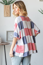 Load image into Gallery viewer, HOPELY Checkered Round Neck Half Sleeve T-Shirt