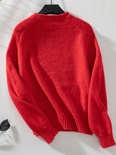 Load image into Gallery viewer, Christmas Tree Round Neck Raglan Sleeve Sweater
