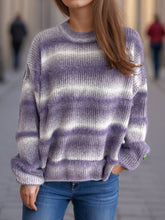 Load image into Gallery viewer, Gradient Round Neck Dropped Shoulder Sweater
