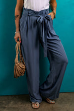 Load image into Gallery viewer, Tied Wide Leg Pants with Pockets