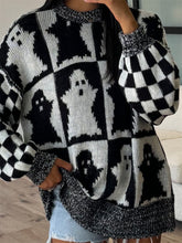 Load image into Gallery viewer, Ghost Dropped Shoulder Long Sleeve Sweater