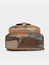 Load image into Gallery viewer, PU Leather Color Block Crossbody Bag