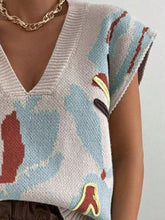 Load image into Gallery viewer, Color Block V-Neck Sweater Vest