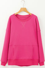 Load image into Gallery viewer, Solid Color Round Neck Long Sleeve Sweatshirt