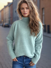 Load image into Gallery viewer, Solid Color Turtleneck Long Sleeve Sweater