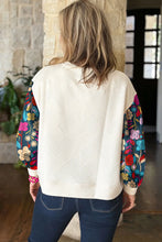 Load image into Gallery viewer, Plus Size Texture Printed Round Neck Long Sleeve Blouse