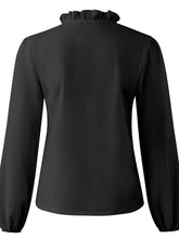 Load image into Gallery viewer, Full Size Ruffled V-Neck Long Sleeve Blouse