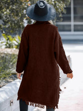 Load image into Gallery viewer, Fringe Open Front Long Sleeve Cardigan