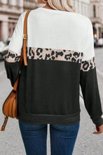 Load image into Gallery viewer, Leopard Round Neck Long Sleeve Top
