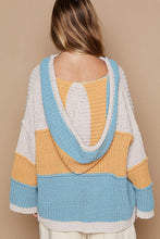 Load image into Gallery viewer, POL Color Block Long Sleeve Hooded Sweater