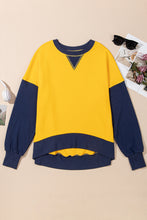 Load image into Gallery viewer, Contrast Round Neck Long Sleeve Sweatshirt