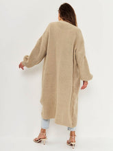 Load image into Gallery viewer, Open Front Long Sleeve Longline Cardigan