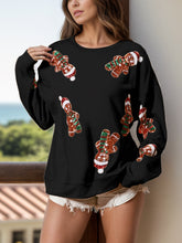 Load image into Gallery viewer, Sequin Gingerbread Man Long Sleeve Sweatshirt