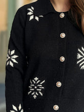 Load image into Gallery viewer, Pearl Trim Collared Neck Long Sleeve Cardigan