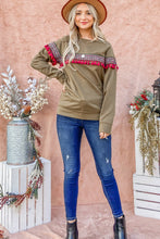 Load image into Gallery viewer, And The Why Ethnic Ribbon Tassel Trim Top