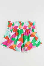 Load image into Gallery viewer, Smocked Contrast Print High Waist Skort