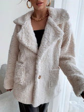 Load image into Gallery viewer, Fuzzy Open Front Long Sleeve Coat