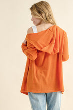Load image into Gallery viewer, And The Why Full Size Thermal Hooded Open Front Cardigan with Pockets