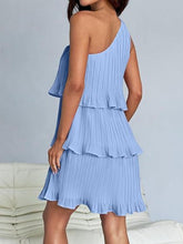 Load image into Gallery viewer, Layered Single Shoulder Mini Dress