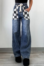 Load image into Gallery viewer, Checkered Wide Leg Jeans