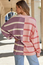 Load image into Gallery viewer, Striped Round Neck Long Sleeve Knit Top