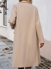Load image into Gallery viewer, Pocketed Collared Neck Long Sleeve Coat