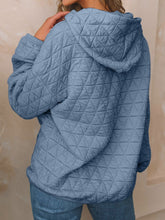 Load image into Gallery viewer, Textured Long Sleeve Hoodie with Pockets