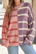 Load image into Gallery viewer, Contrast Striped Long Sleeve Sweatshirt
