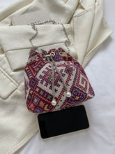 Load image into Gallery viewer, Printed Chain Bucket Bag
