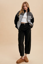 Load image into Gallery viewer, Annie Wear Plaid Zip Up Drop Shoulder Sherpa Jacket