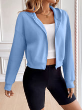 Load image into Gallery viewer, Ivy Lane Zip Up Dropped Shoulder Hooded Jacket