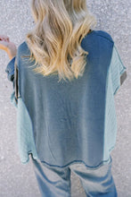 Load image into Gallery viewer, Patchwork Color Block Round Neck Long Sleeve Top