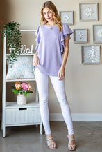 Load image into Gallery viewer, Heimish Full Size Ruffled Sleeve Ribbed Top