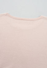 Load image into Gallery viewer, Printed Round Neck Flounce Sleeve Sweater