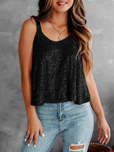 Load image into Gallery viewer, Sequin Scoop Neck Tank