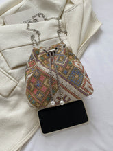 Load image into Gallery viewer, Printed Chain Bucket Bag