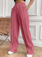 Load image into Gallery viewer, Drawstring Elastic Waist Pants with Pockets