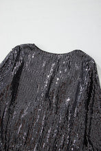 Load image into Gallery viewer, Sequin Surplice Long Sleeve Bodysuit