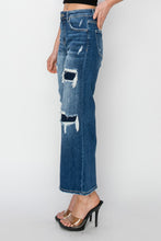 Load image into Gallery viewer, Risen Full Size High Rise Patch Detailed Wide Leg Crop Jeans