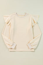 Load image into Gallery viewer, Ruffled Round Neck Long Sleeve Blouse