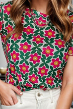 Load image into Gallery viewer, Printed Round Neck Short Sleeve T-Shirt