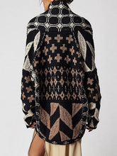 Load image into Gallery viewer, Collared Neck Long Sleeve Cardigan