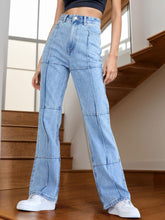 Load image into Gallery viewer, High Waist Straight Jeans with Pockets