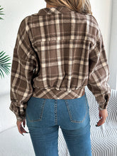 Load image into Gallery viewer, Plaid Button Up Long Sleeve Jacket