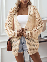 Load image into Gallery viewer, Openwork Open Front Long Sleeve Cardigan