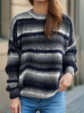 Load image into Gallery viewer, Gradient Round Neck Dropped Shoulder Sweater
