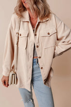 Load image into Gallery viewer, Pocketed Button Up Dropped Shoulder Shacket