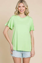 Load image into Gallery viewer, Culture Code Round Neck Crisscross Short Sleeve T-Shirt