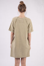 Load image into Gallery viewer, VERY J Washed Round Neck Mini Tee Dress